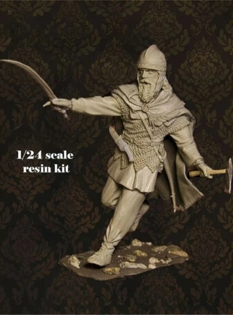 75mm Ancient Dacian Warrior with Falx, Resin Model Figure Kit, Unassembled and Unpainted