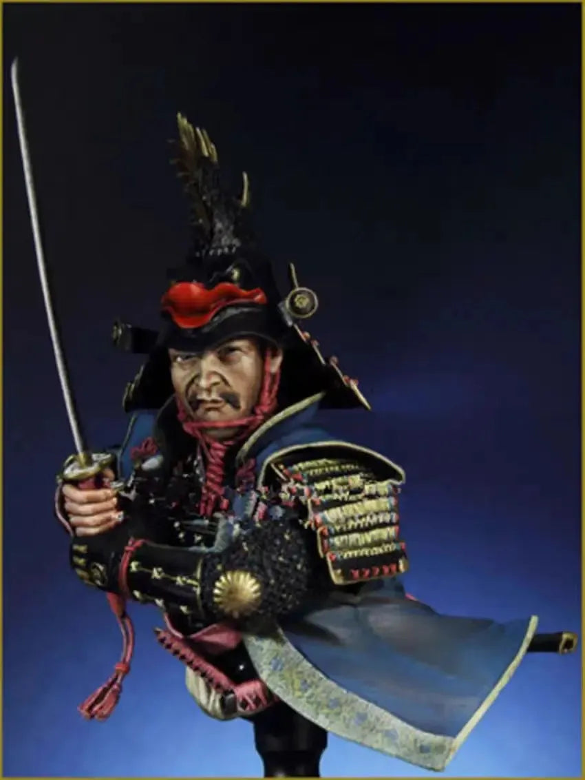 1/10 Medieval Japanese Samurai Officer, Resin Model Figure Kit, Unassembled and Unpainted