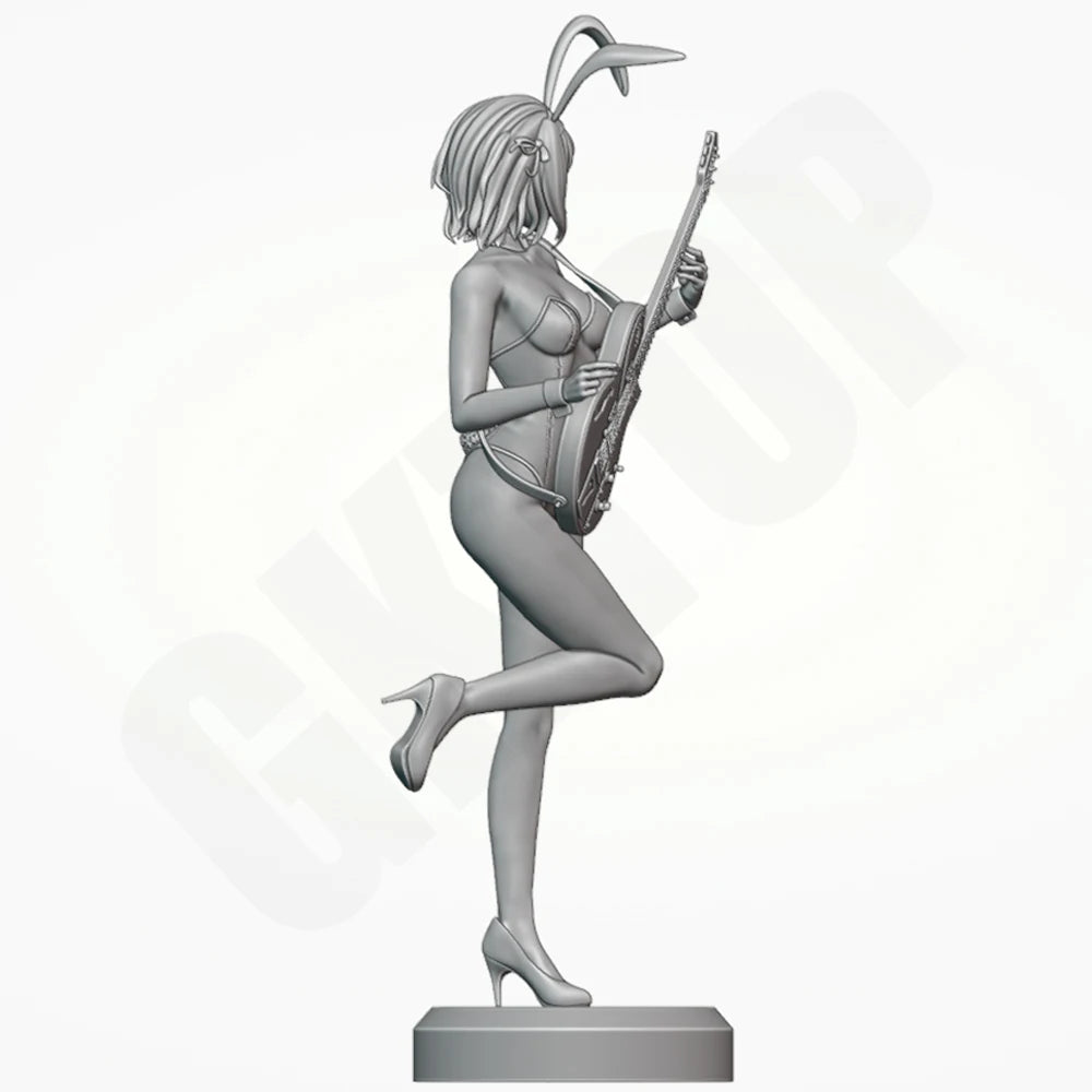 1/24 Bunny-Ear Musician, Resin Model Figure Kit, Anime Theme, Unassembled and Unpainted