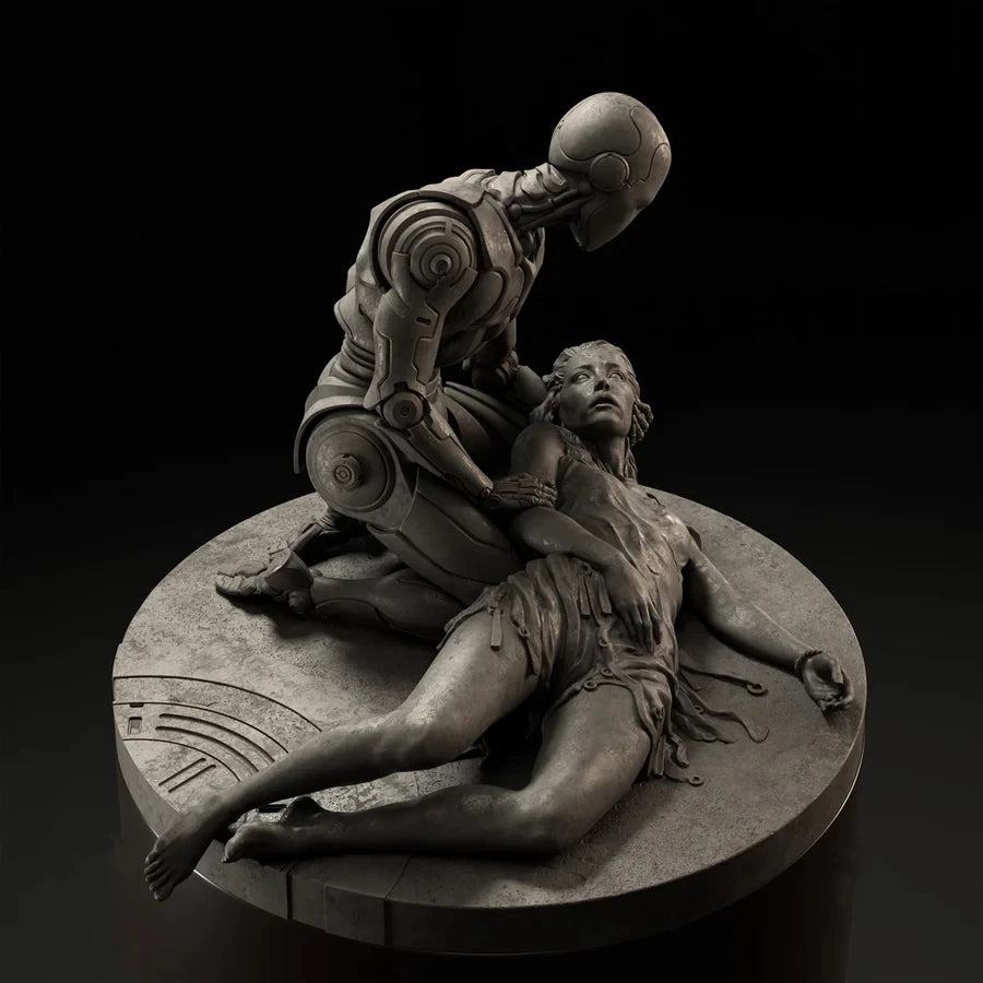 1/24 Scene, 3 Figures, Resin Model Diorama Kit, Fantasy Theme, Unassembled and Unpainted