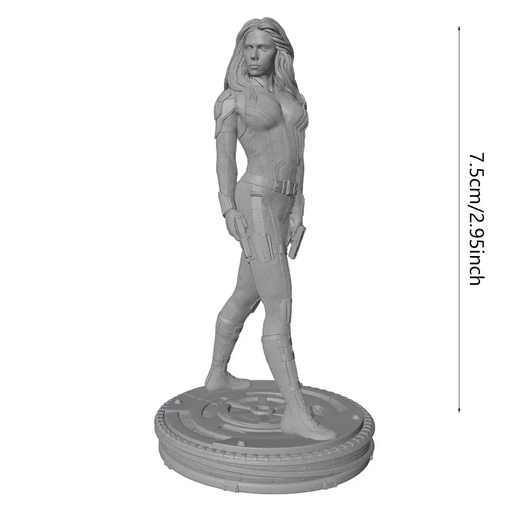 75mm Female Agent Commando, Resin Model Figure Kit, Sci-Fi Theme, Unassembled and Unpainted