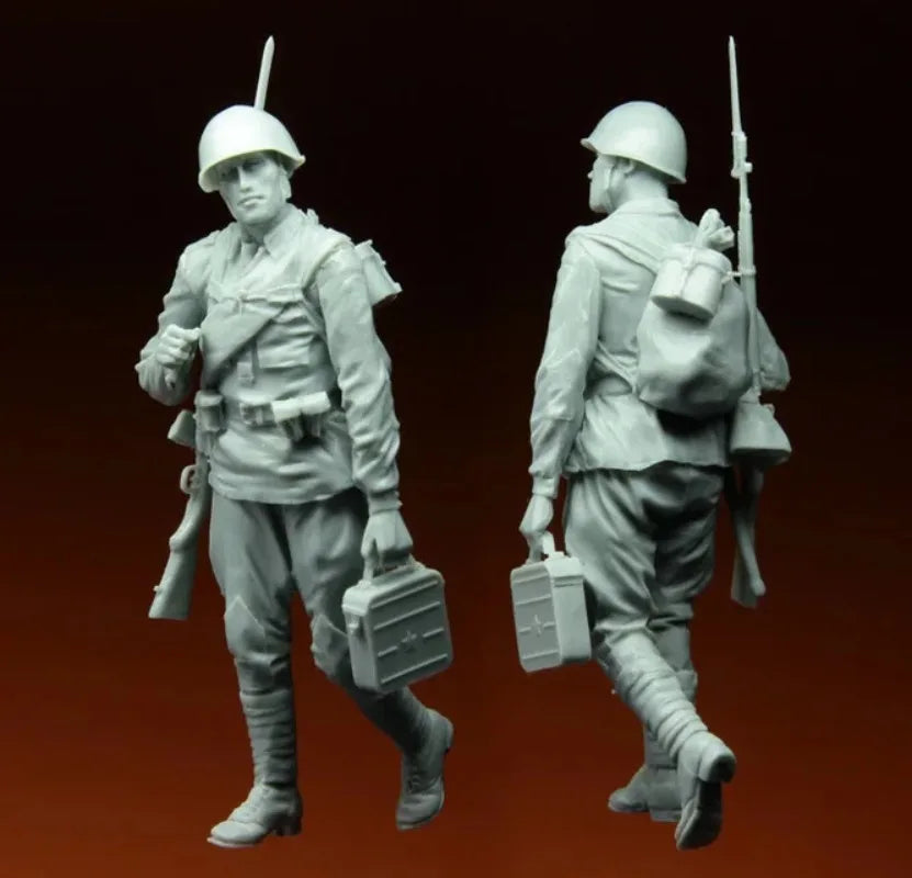1/35 WWII Soviet Infantryman Kursk, Resin Model Figure Kit, Unassembled and Unpainted