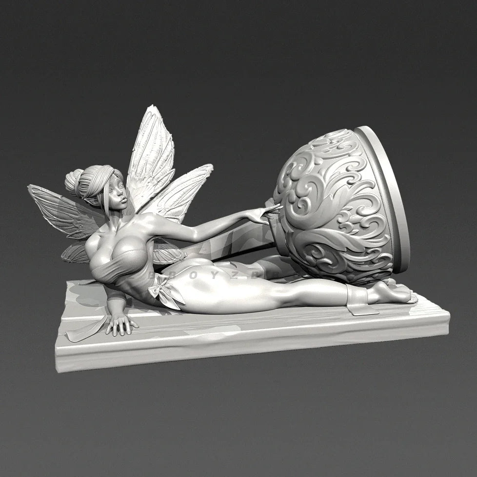 75mm Reclining Fairy Angel, Resin Model Figure Kit, Fantasy Theme, Unassembled and Unpainted