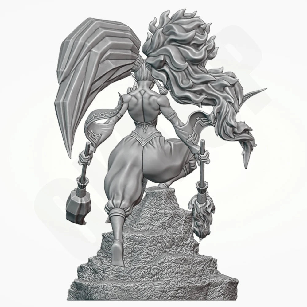 1/24 Armored Sorceress, Resin Model Figure Kit, Fantasy Theme, Unassembled and Unpainted