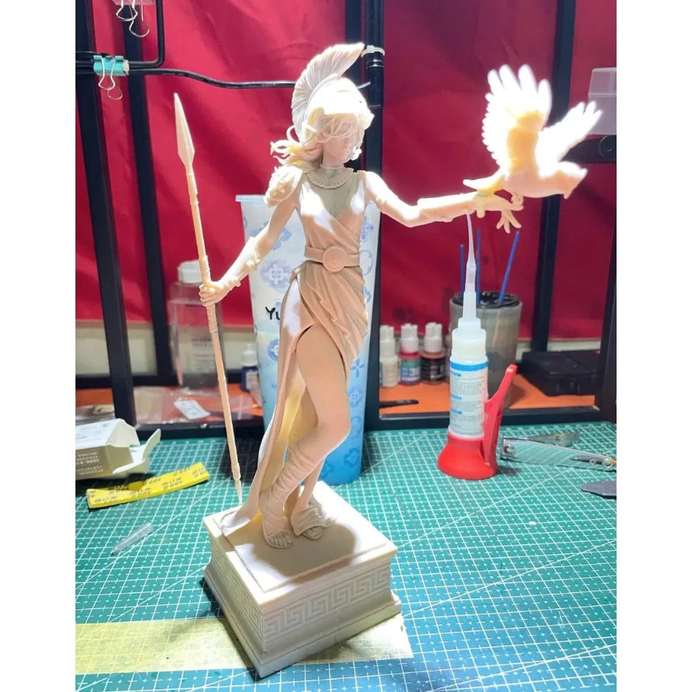 Ancient Athena Greek Goddess of War, Resin Model Figure Kit, Unassembled and Unpainted