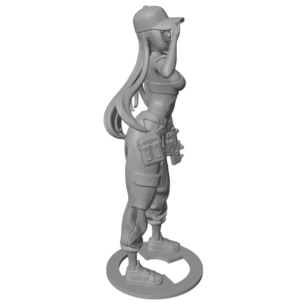 1/24 Female Character Military Outfit, Resin Model Figure Kit, Anime Theme, Unassembled and Unpainted