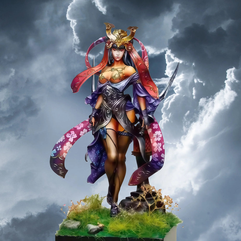 1/24 Warrior Princess, 3 Figures, Resin Model Figure Kit, Fantasy Theme, Unassembled and Unpainted