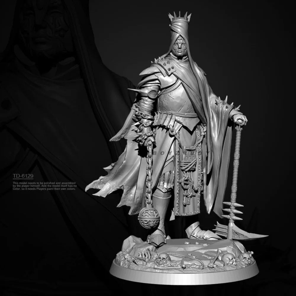 75mm Ancient Skull General, Resin Model Figure Kit, Unassembled and Unpainted