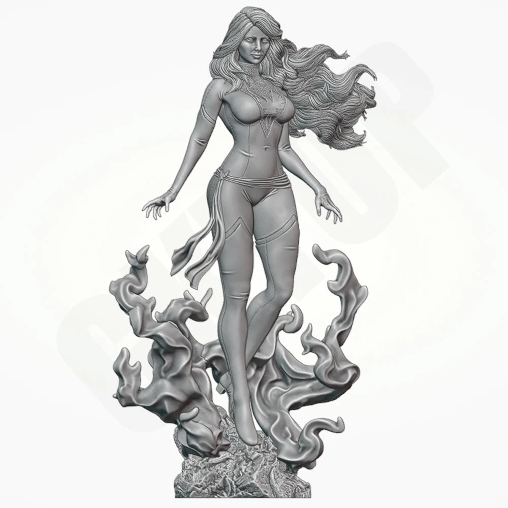 1/24 Fantasy Phoenix Woman, Resin Model Figure Kit, Unassembled and Unpainted