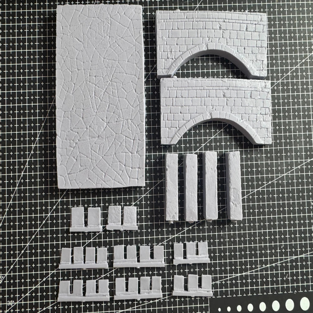 1/35 Stone Arch Bridge, Resin Model Terrain Kit, Military Theme, Unpainted