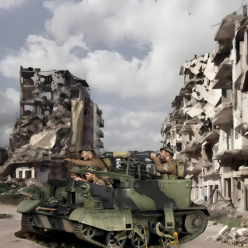1/35 Modern Assault Team, 4 Figures, Resin Model Figure Kit, Unassembled and Unpainted