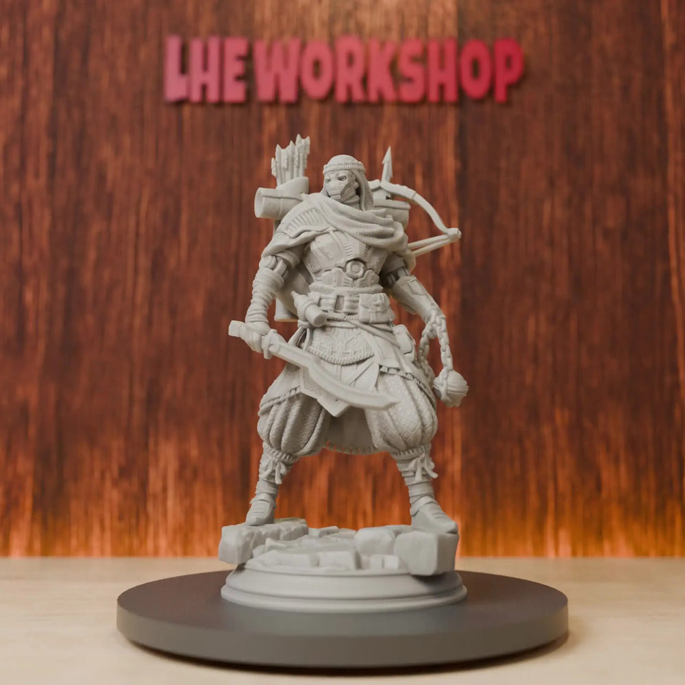 28mm Barbarian Warrior, Resin Model Figure Kit, Fantasy Theme, Unassembled and Unpainted