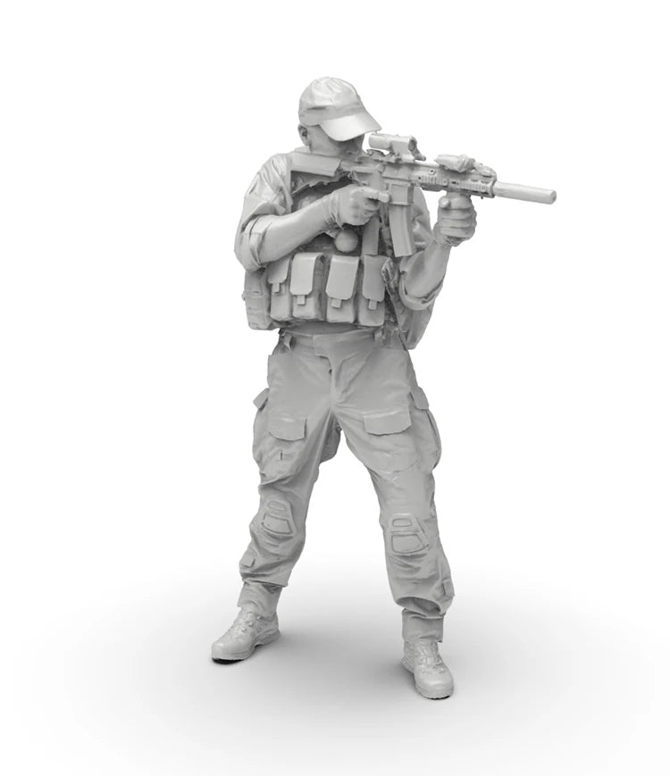 1/35 Modern Tactical Infantry Team with Plate Carriers, 4 Figures, Resin Model Figure Kit, Unassembled and Unpainted