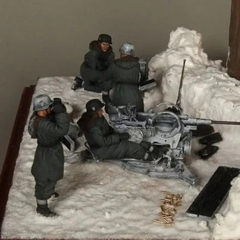 1/35 Modern Military Artillery Team, 4 Figures, Resin Model Figure Kit, Unassembled and Unpainted