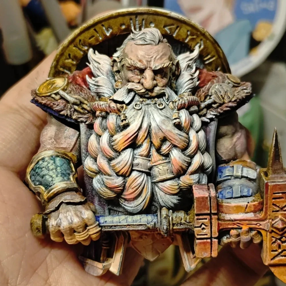 1/10 Dwarf Soldier, Resin Model Bust Kit, Fantasy Theme, Unassembled and Unpainted