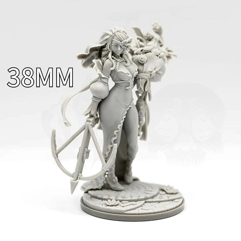 38mm Winged Goddess Warrior, Resin Model Figure Kit, Fantasy Theme, Unassembled and Unpainted
