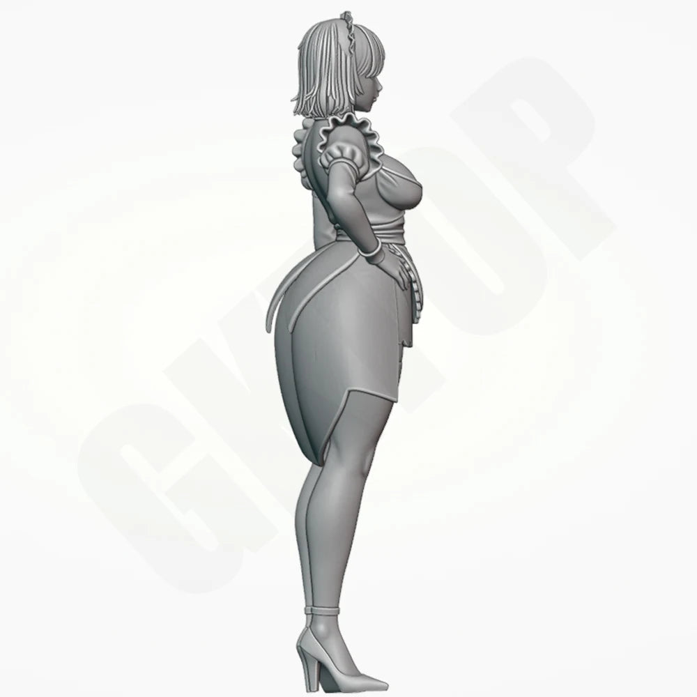 Maid Sister, Resin Model Figure Kit, Anime Theme, Unassembled and Unpainted