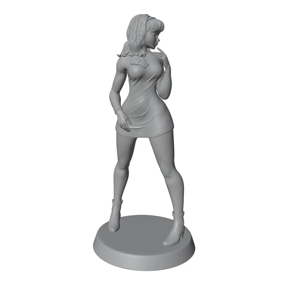 75mm Woman in Evening Dress, Resin Model Figure Kit, Unassembled and Unpainted