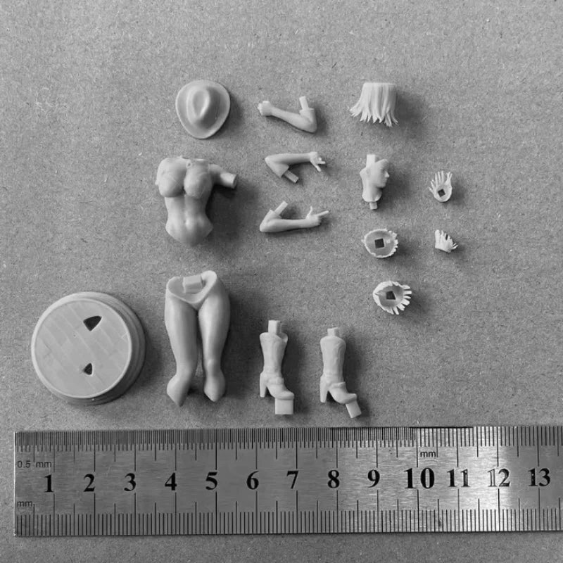 75mm Bikini Cowgirl Pinup, Resin Model Figure Kit, Unassembled and Unpainted