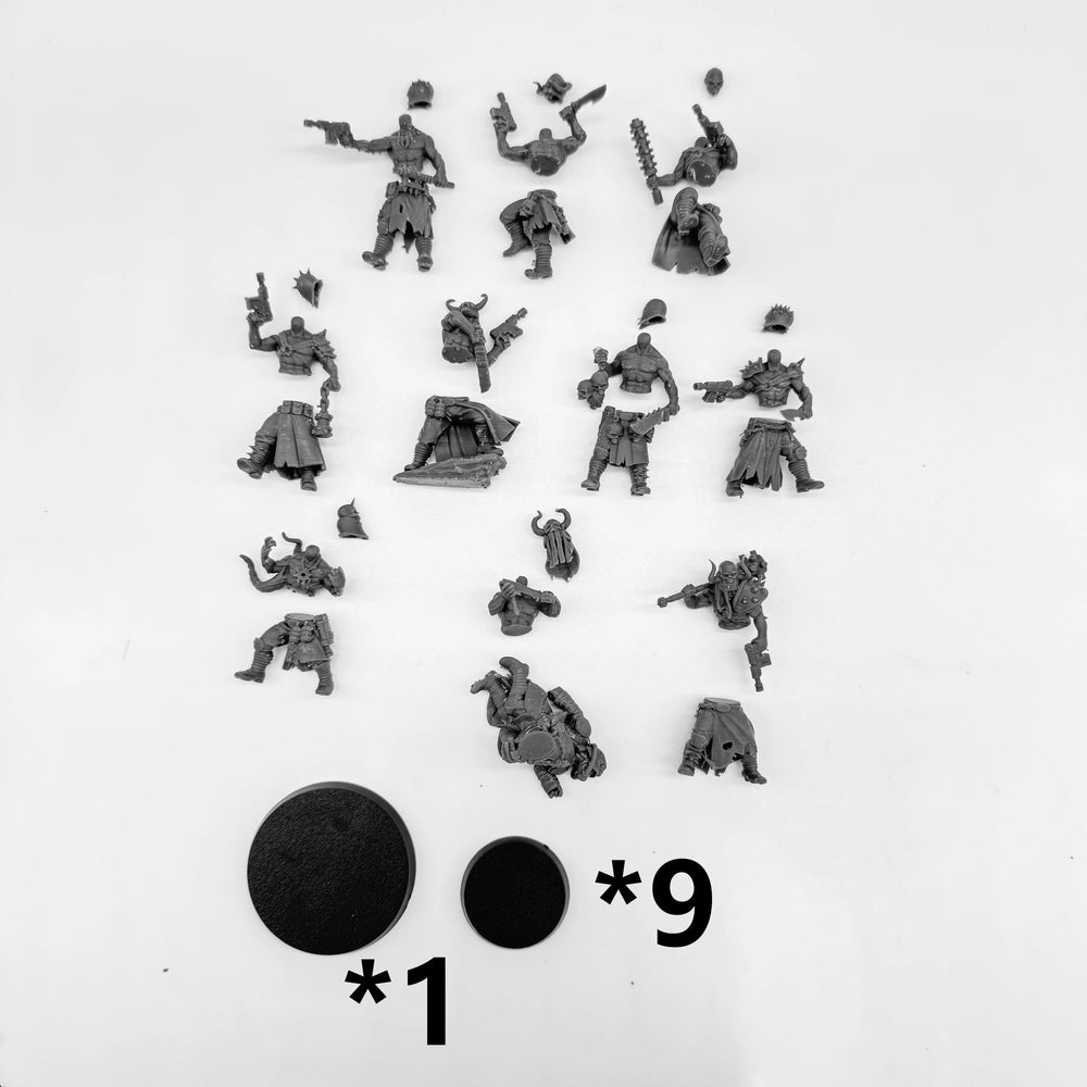 Corrupted Guard Sectarians, 10 Figures, Resin Model Figure Kit, Fantasy Theme, Unassembled and Unpainted