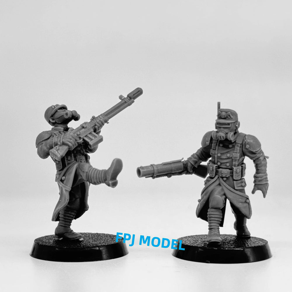 28mm WWI Infantrymen and Officers, 20 Figures, Resin Model Figure Kit, Unassembled and Unpainted