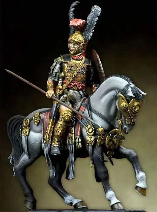 1/24 Mounted Cavalry Warrior, Resin Model Figure Kit, Fantasy Theme, Unassembled and Unpainted