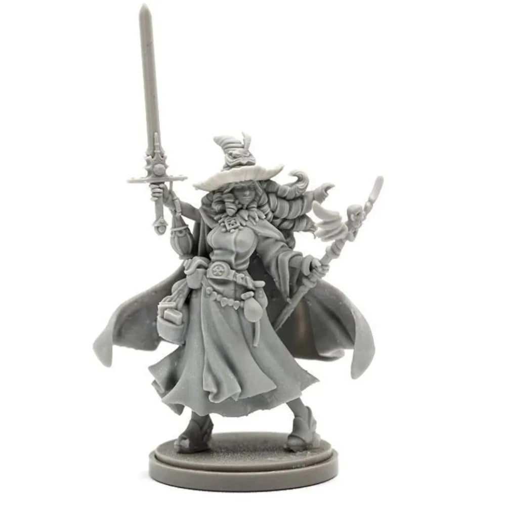 1/48 Battle Mage, Resin Model Figure Kit, Fantasy Theme, Unassembled and Unpainted
