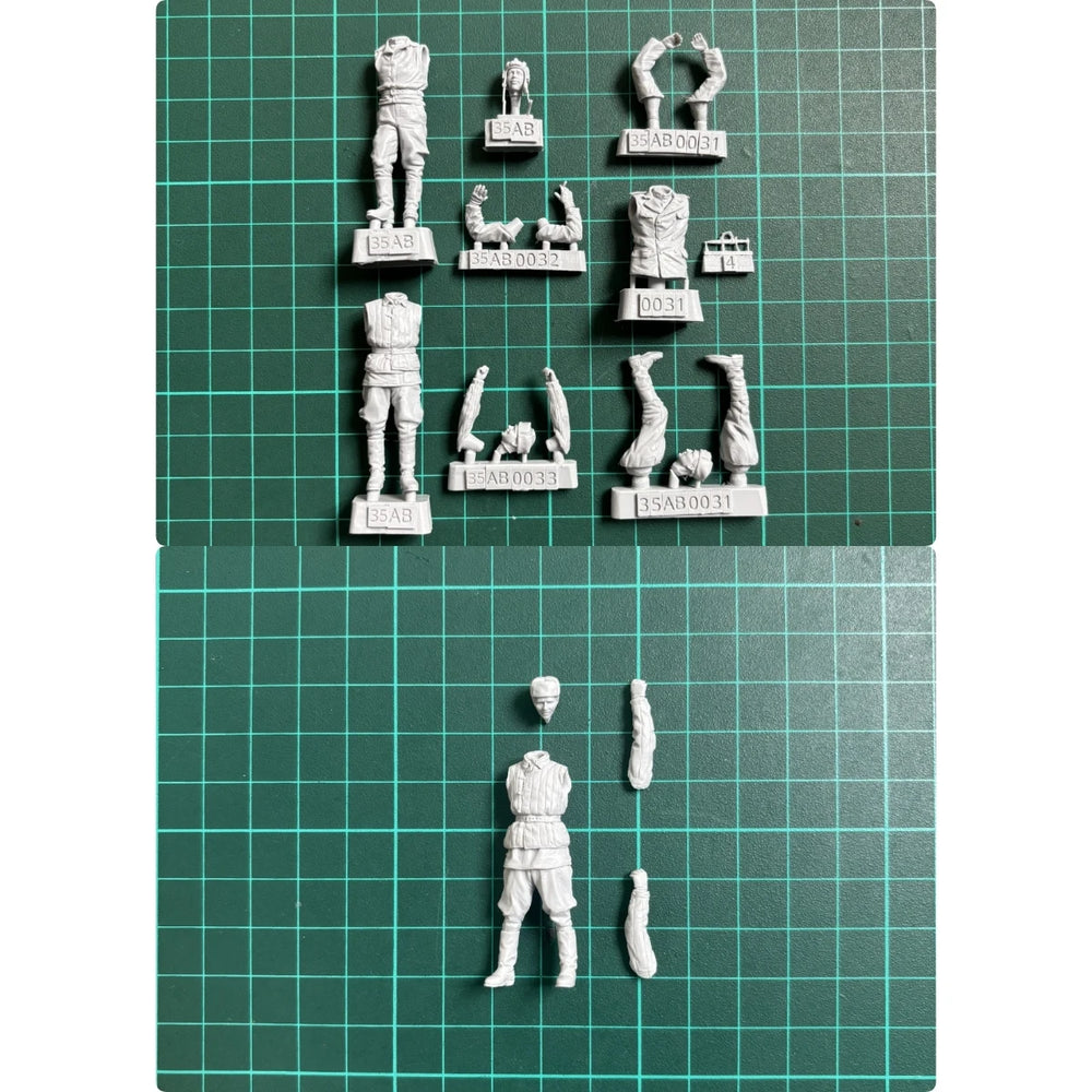 1/35 WWII Soviet Tank Crew of Four 1945, 4 Figures, Resin Model Figure Kit, Unassembled and Unpainted