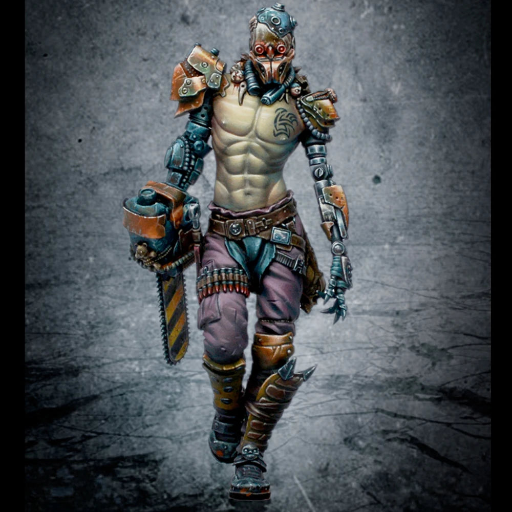 1/24 Jason Chainsaw Warrior, Resin Model Figure Kit, Fantasy Theme, Unassembled and Unpainted