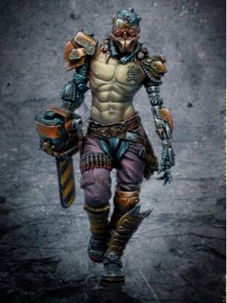 75mm Warrior with Ornate Armor, Resin Model Figure Kit, Fantasy Theme, Unassembled and Unpainted