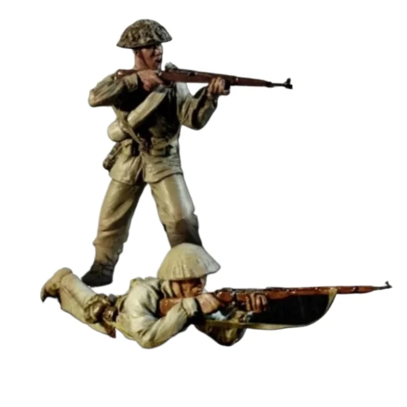 1/35 Vietnam War Viet Minh Infantry, 2 Figures, Resin Model Figure Kit, Unassembled and Unpainted