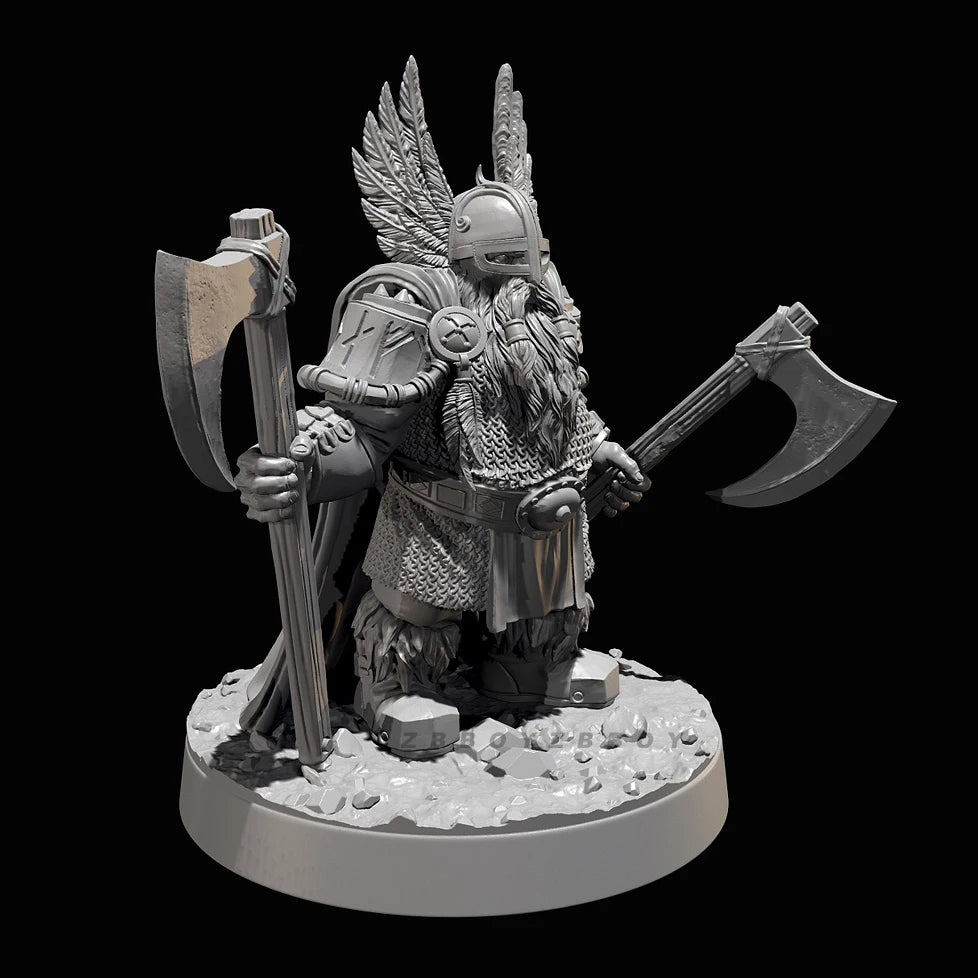 38mm Winged Barbarian Warrior, Resin Model Figure Kit, Fantasy Theme, Unassembled and Unpainted
