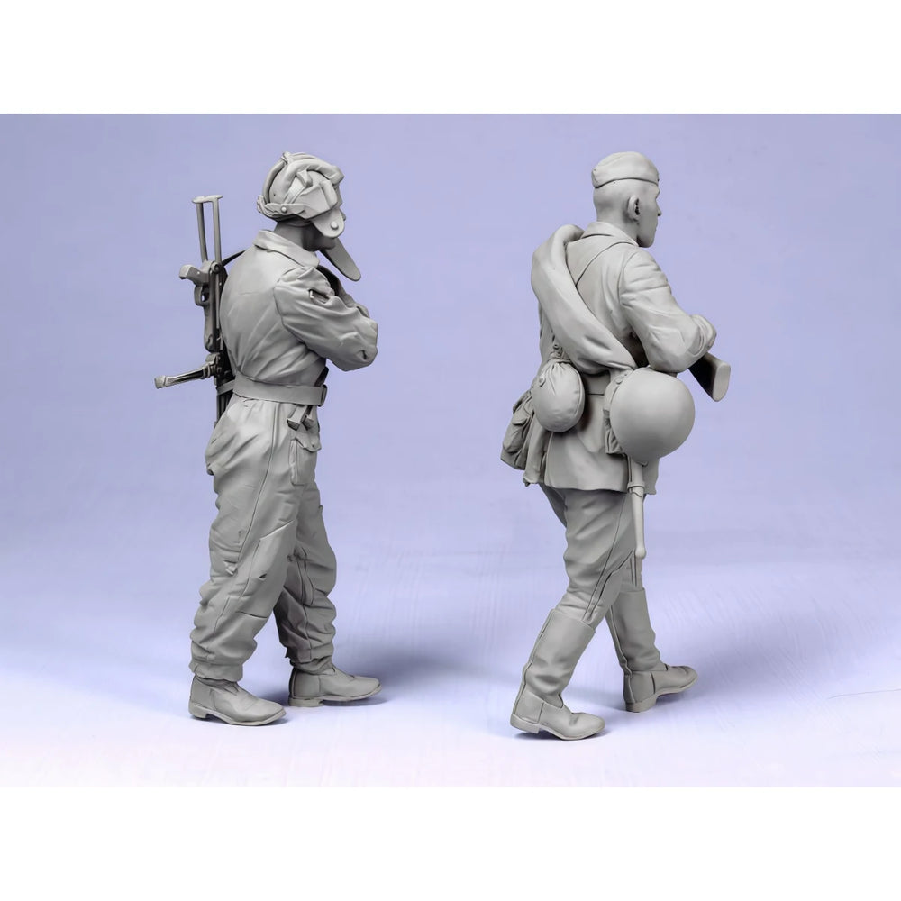 1/35 WWII Soviet Infantry Set, 6 Figures, Resin Model Figure Kit, Unassembled and Unpainted