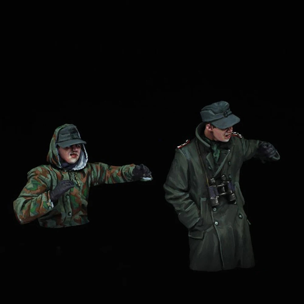 1/35 WWII German Hetzer Tank Crew, 5 Figures, Resin Model Figure Kit, Unassembled and Unpainted