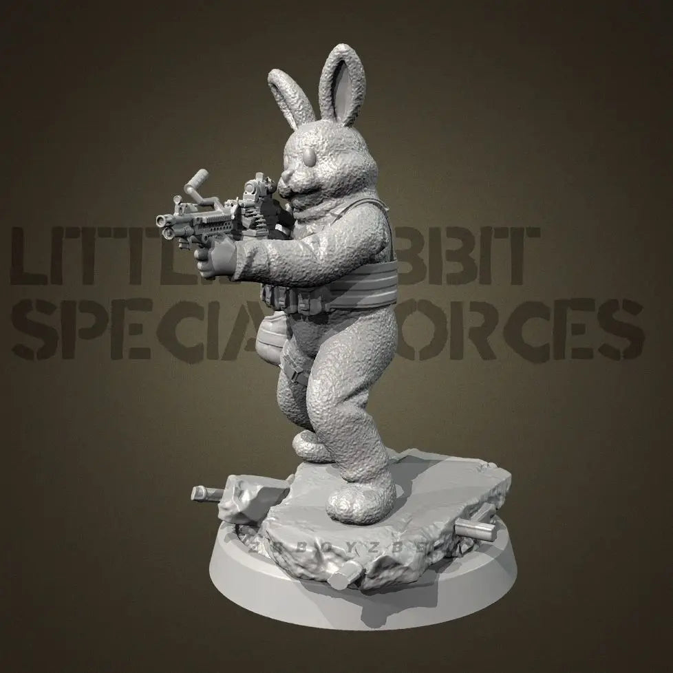 75mm Rabbit Warrior, Resin Model Figure Kit, Fantasy Theme, Unassembled and Unpainted