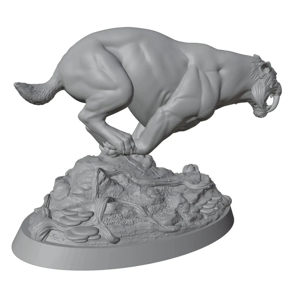 75mm Saber-Toothed Tiger, Resin Model Creature Kit, Wildlife Theme, Unassembled and Unpainted