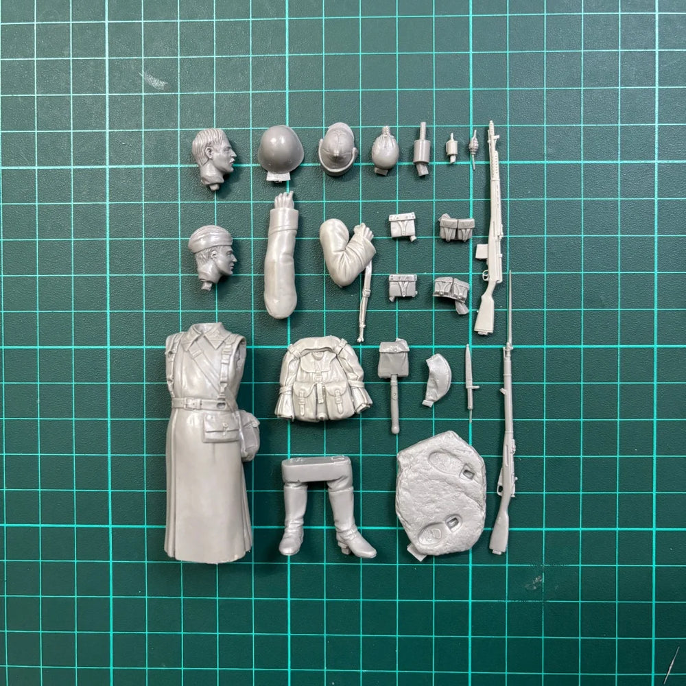75mm WWII Soviet Red Army Corporal, Resin Model Figure Kit, Unassembled and Unpainted
