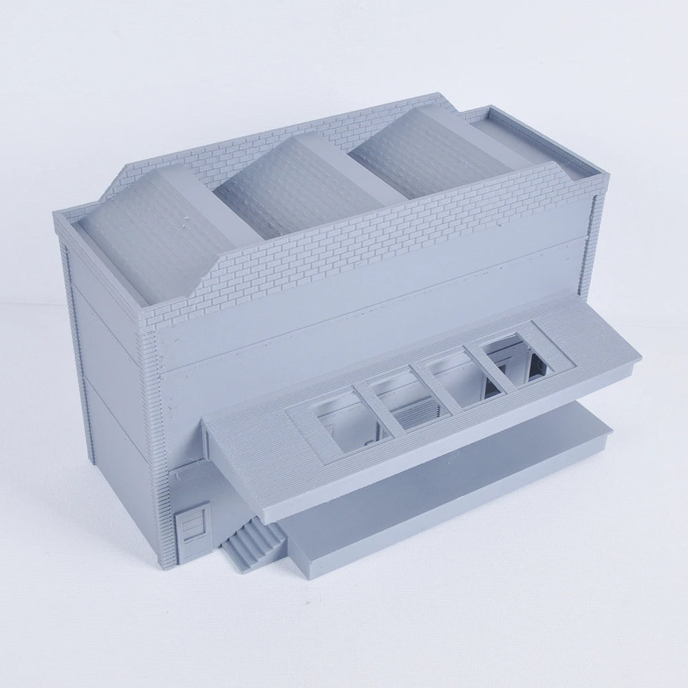 1/72 Industrial Warehouse & Factory Buildings, Resin Model Diorama Kit, Historical Theme, Unassembled and Unpainted