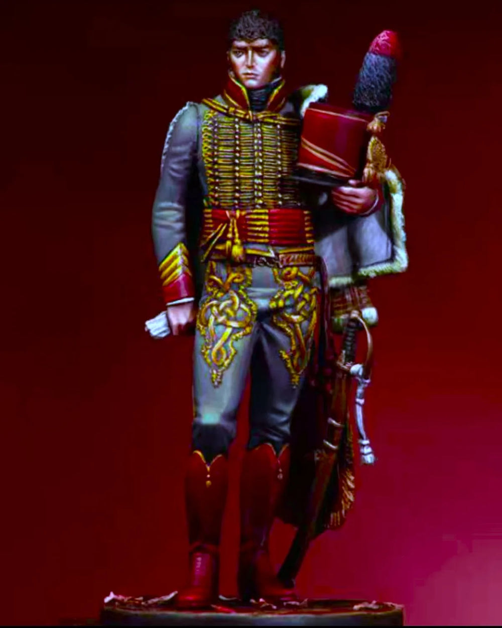 1/24 Warrior in Ornate Robes, Resin Model Figure Kit, Fantasy Theme, Unassembled and Unpainted