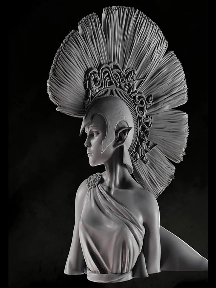 1/10 Ancient Egyptian Warrior Woman, Resin Model Bust Kit, Unassembled and Unpainted