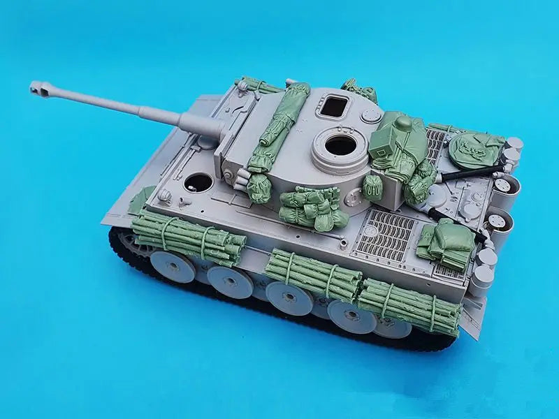 1/35 WWII German Tiger I Tank, Resin Model Vehicle Kit, Unassembled and Unpainted
