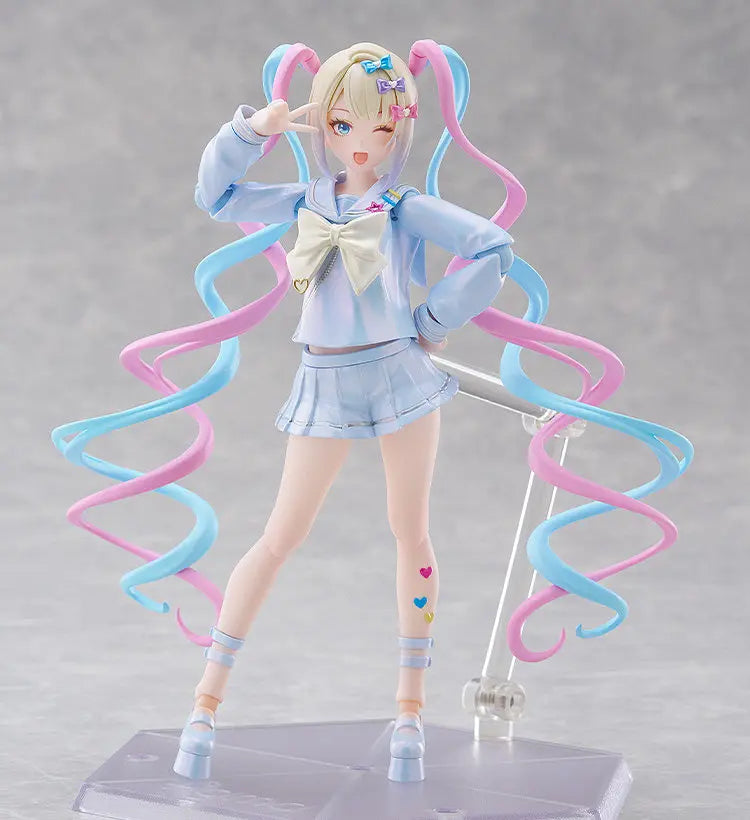 Magical Girl with Twin Pigtails and Pink Ribbons, Resin Model Figure Kit, Anime Theme, Unassembled and Unpainted