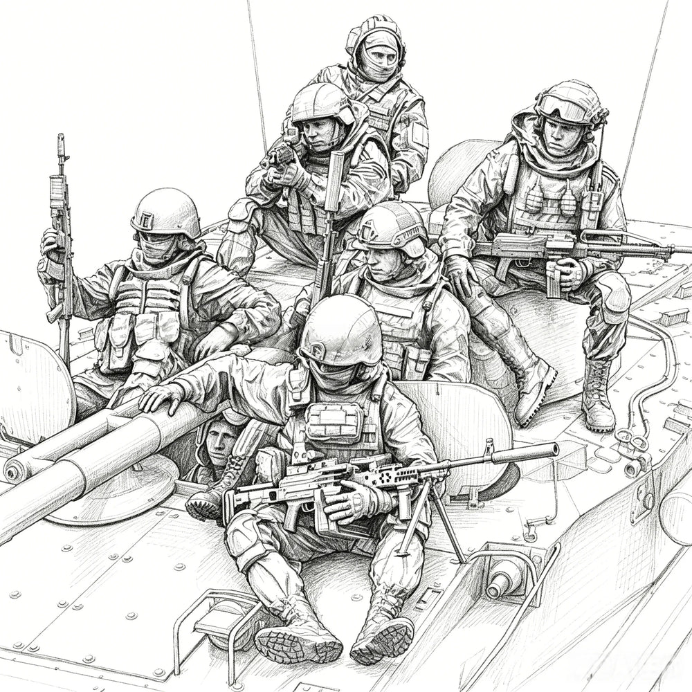 1/35 Modern Special Forces Tactical Team, 7 Figures, Resin Model Figure Kit, Unassembled and Unpainted