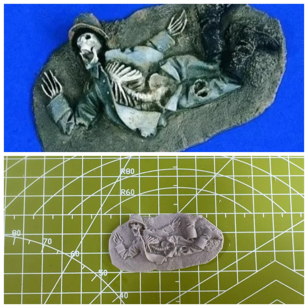 1/35 Skeletal Death Base, Resin Model Terrain Kit, Fantasy Theme, Unpainted