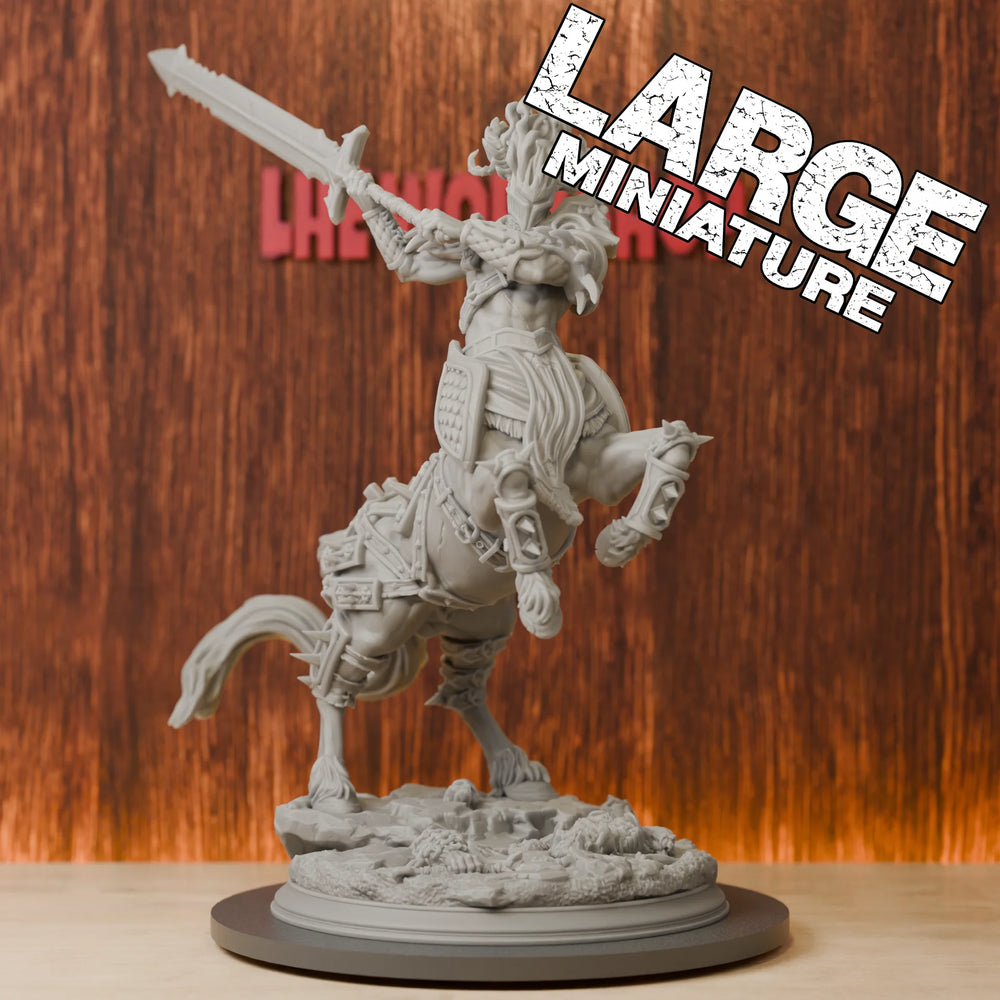 38mm Centaur Warboss, Resin Model Figure Kit, Fantasy Theme, Unassembled and Unpainted