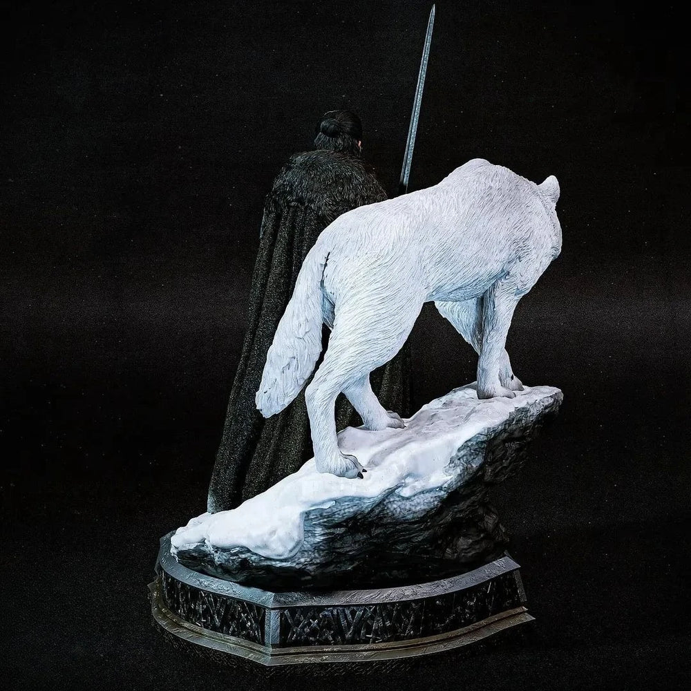 Snow Wolf Warrior, 2 Figures, Resin Model Figure Kit, Fantasy Theme, Unassembled and Unpainted