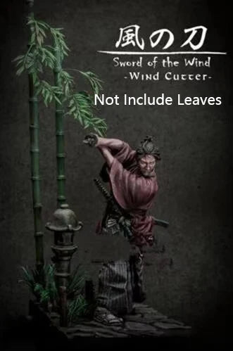 1/24 Samurai Warrior with Katana, Resin Model Figure Kit, Fantasy Theme, Unassembled and Unpainted
