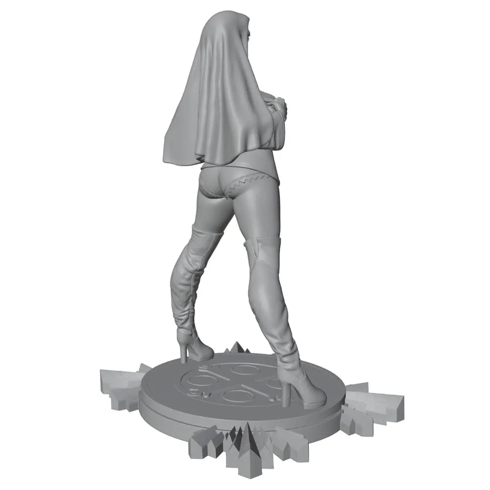 75mm Adult Female with Cloak, Resin Model Figure Kit, Unassembled and Unpainted