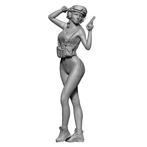 1/16 Female in Ornate Gown, Resin Model Figure Kit, Fantasy Theme, Unassembled and Unpainted