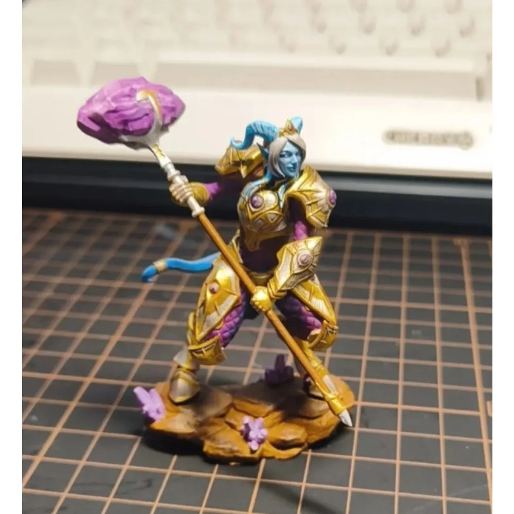 Draenei Humanoid Leader, Resin Model Figure Kit, Fantasy Theme, Unassembled and Unpainted